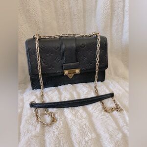 Louis Vuitton Black Monogram Empreinte Saint Sulpice PM